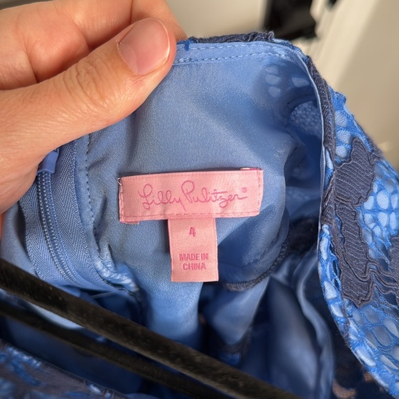 Lilly Pulitzer Aliyah 3/4 sleeve Lace Overlay‎ Dress - 4 - Picture 6 of 6